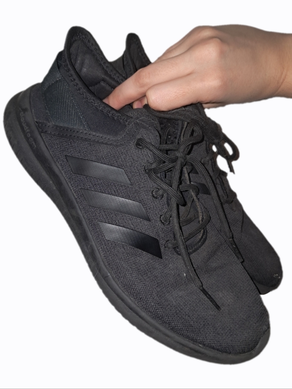 Adidas Women's Triple Black Cloudfoam Running Sneakers | US Size 8
